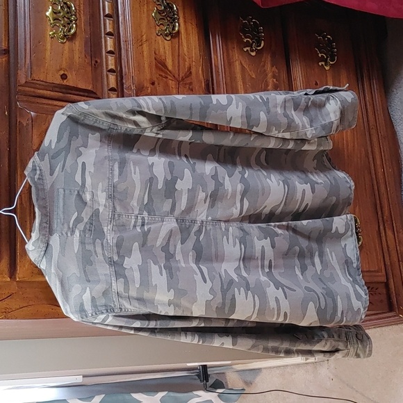 Women's Lightweight Cotton Cammo Jacket Plus Size 2X - Picture 5 of 13